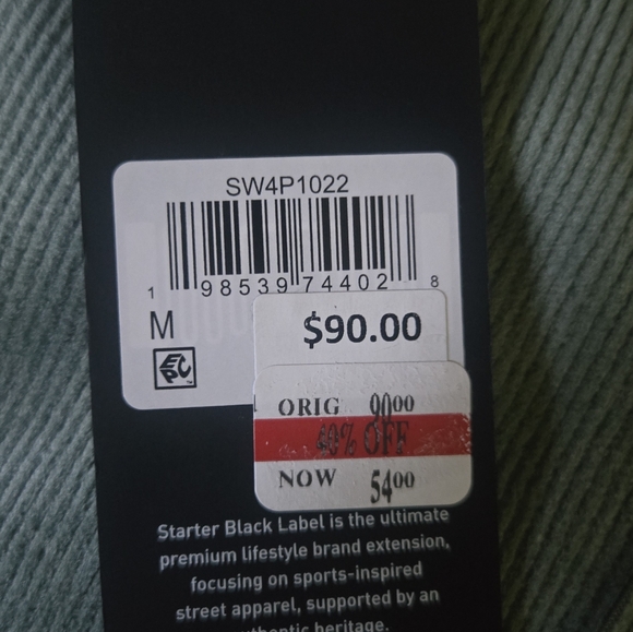 NWT | STARTER Black Label Wide Leg Green Fleece Sweat Pants - Picture 4 of 7